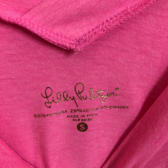 Lilly Pulitzer Hot Pink Long Sleeve Tee - Picture 7 of 7